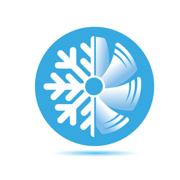 Fan and cool ice logo